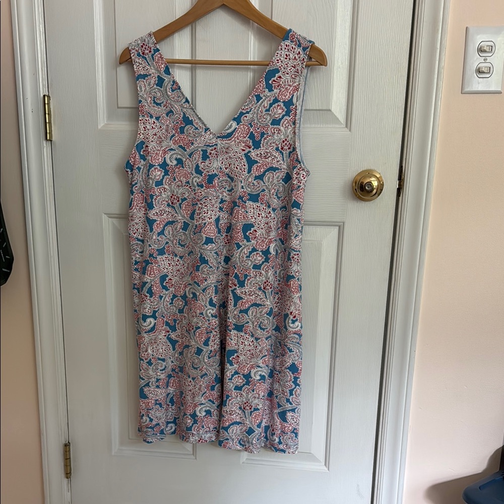 LOFT Floral Sleeveless Dress. Super comfy and a great weight.